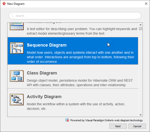 Create sequence diagram