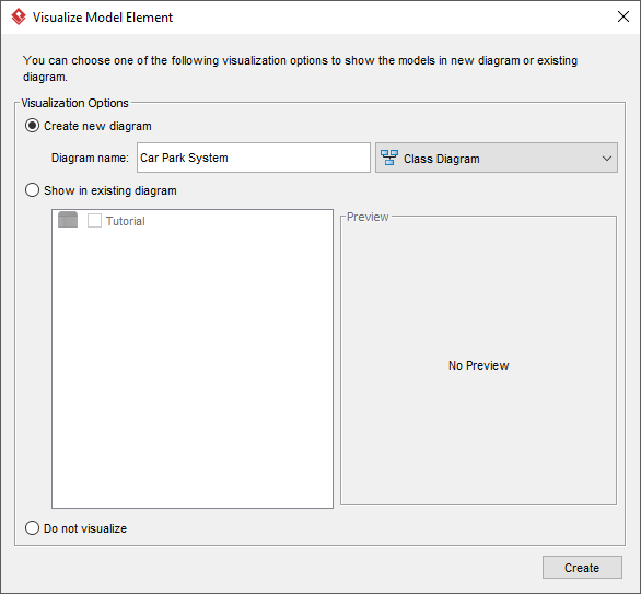 Visualize classes into class diagram